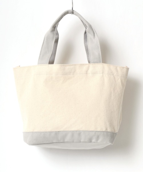 Lee（リー）の「Lee/リー キャンバス オーバーオールポケット ミニトートバッグ/ランチバッグ（トートバッグ・レディース・ホワイト×グリーン/ホワイト×ブルー/ホワイト×ブラック/ホワイト×グレー/ブラック×ブラック・FREE）」の8枚目の写真