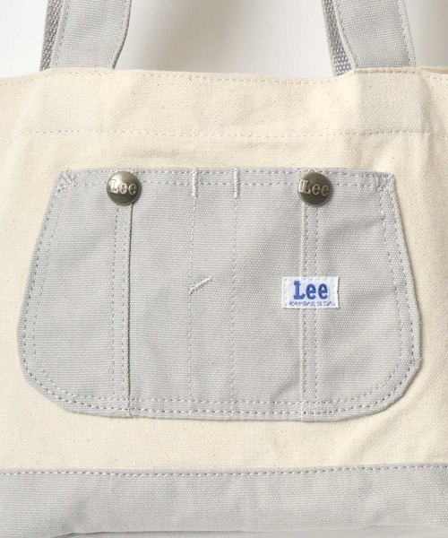 Lee（リー）の「Lee/リー キャンバス オーバーオールポケット ミニトートバッグ/ランチバッグ（トートバッグ・レディース・ホワイト×グリーン/ホワイト×ブルー/ホワイト×ブラック/ホワイト×グレー/ブラック×ブラック・FREE）」の17枚目の写真