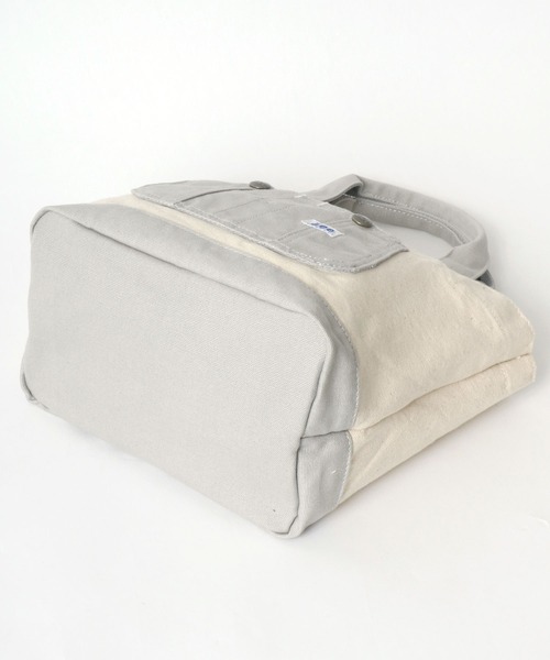 Lee（リー）の「Lee/リー キャンバス オーバーオールポケット ミニトートバッグ/ランチバッグ（トートバッグ・レディース・ホワイト×グリーン/ホワイト×ブルー/ホワイト×ブラック/ホワイト×グレー/ブラック×ブラック・FREE）」の13枚目の写真