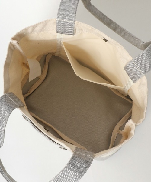 Lee（リー）の「Lee/リー キャンバス オーバーオールポケット ミニトートバッグ/ランチバッグ（トートバッグ・レディース・ホワイト×グリーン/ホワイト×ブルー/ホワイト×ブラック/ホワイト×グレー/ブラック×ブラック・FREE）」の10枚目の写真