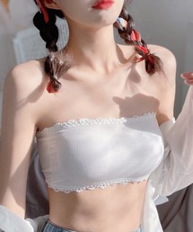 Lace Ladies（レースレディース）の「リブチューブトップブラ（チューブトップ）」