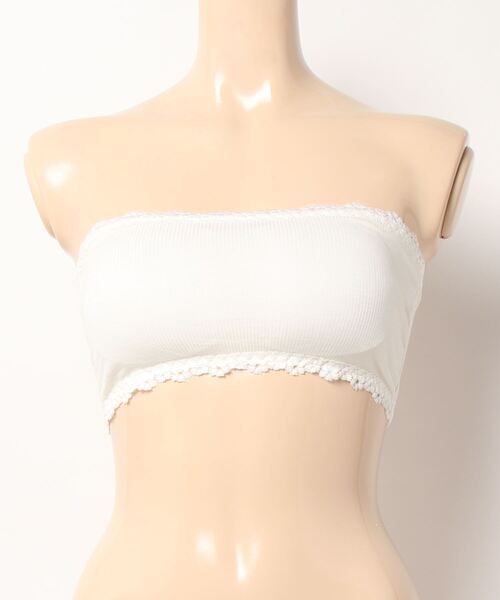 Lace Ladies（レースレディース）の「リブチューブトップブラ（チューブトップ・レディース・ブラック/ホワイト/グレー/ピンク/ベージュ・FREE）」の12枚目の写真