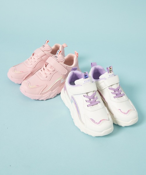 URBAN CHERRY（アーバンチェリー）の「オーロララインダッドスニーカー（スニーカー・キッズ・パープル/ピンク・16.5cm/17.5cm/19.5cm/21.5cm/18.5cm/19.0cm/18.0cm/20.5cm/21.0cm）」の3枚目の写真