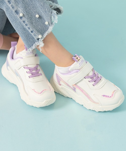 URBAN CHERRY（アーバンチェリー）の「オーロララインダッドスニーカー（スニーカー・キッズ・パープル/ピンク・16.5cm/17.5cm/19.5cm/21.5cm/18.5cm/19.0cm/18.0cm/20.5cm/21.0cm）」の10枚目の写真