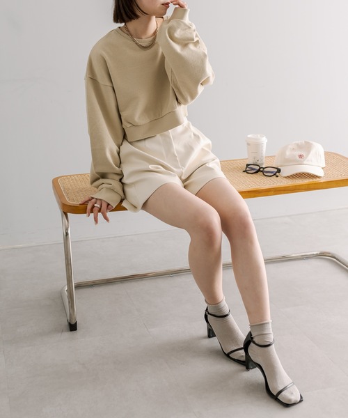 セール】【2サイズ展開！】フェイクレザーショートパンツ