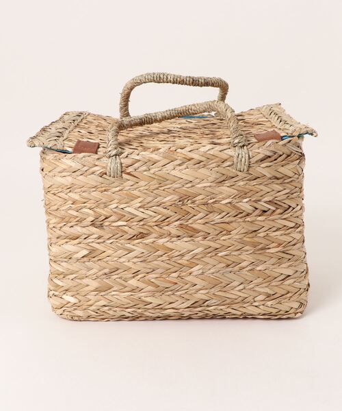 Casselini（キャセリーニ）の「Casselini 刺繍バスケットS 224-110803（かごバッグ・レディース・ブルー・FREE）」の7枚目の写真