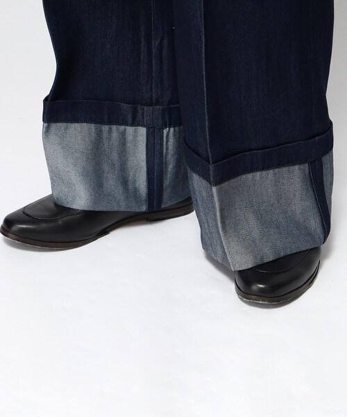 tk.TAKEO KIKUCHI（ティーケータケオキクチ）の「ブライトデニムロールアップパンツ（デニムパンツ・レディース・ネイビー系3・66）」の6枚目の写真