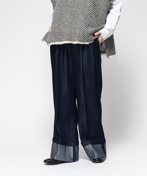 tk.TAKEO KIKUCHI（ティーケータケオキクチ）の「ブライトデニムロールアップパンツ（デニムパンツ・レディース・ネイビー系3・66）」の11枚目の写真