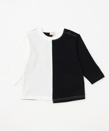 petit main（プティマイン）の「バイカラーロンT（Tシャツ/カットソー・キッズ）」