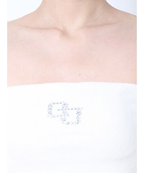 GYDA（ジェイダ）の「GGストーンパイルビスチェ（チューブトップ・レディース・オレンジ/ブラック/オフホワイト・FREE）」の21枚目の写真