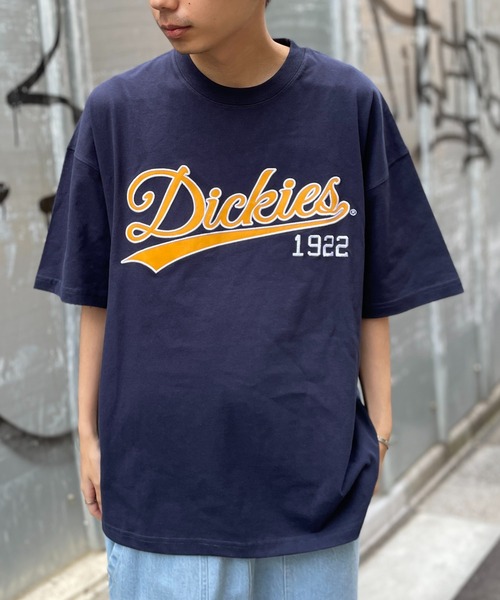 Dickies(ディッキーズ)の「【Dickies】天竺カレッジアップリケ半そでTシャツ 3278-5432(Tシャツ/カットソー・メンズ・グリーン/ホワイト/ネイビー/ブラック/グレー/マスタード・L/M/XL)」の5枚目の写真