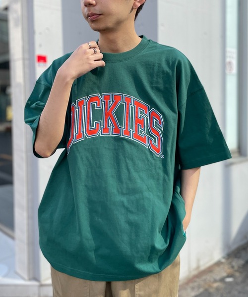 Dickies(ディッキーズ)の「【Dickies】天竺カレッジアップリケ半そでTシャツ 3278-5432(Tシャツ/カットソー・メンズ・グリーン/ホワイト/ネイビー/ブラック/グレー/マスタード・L/M/XL)」の12枚目の写真