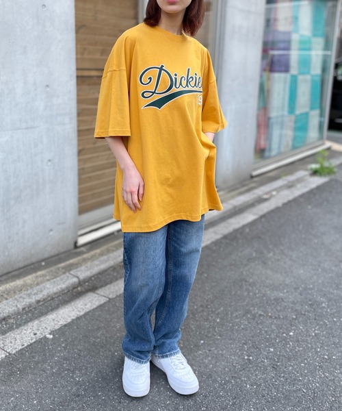 Dickies(ディッキーズ)の「【Dickies】天竺カレッジアップリケ半そでTシャツ 3278-5432(Tシャツ/カットソー・メンズ・グリーン/ホワイト/ネイビー/ブラック/グレー/マスタード・L/M/XL)」の7枚目の写真