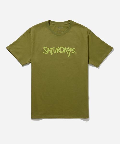 Saturdays NYC（サタデーズ ニューヨークシティ ）の「Signature Logo Standard SS Tee（Tシャツ/カットソー・メンズ・オリーブ/ブラック/ネイビー/ピンク/ホワイト・X-SMALL/M/L/XL/S）」の15枚目の写真