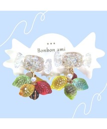 【hazeleyes】小粒のカラフルキャンディイヤリング（Bonbonami ボンボンアミ）(MA)