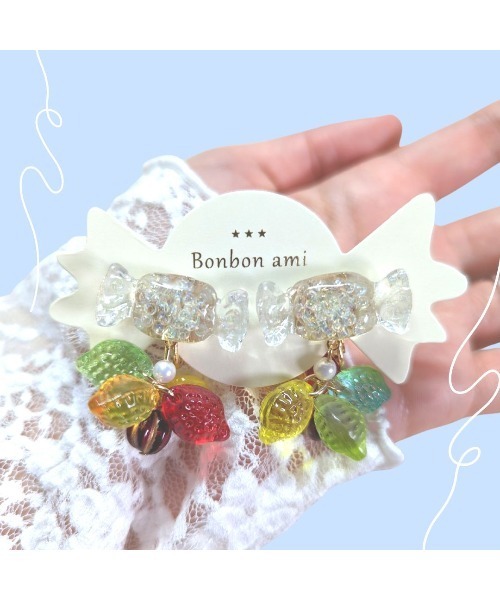 tone(トーン)の「【hazeleyes】小粒のカラフルキャンディイヤリング(Bonbonami ボンボンアミ)(MA)(イヤリング・レディース・グリーン/ピンク・FREE)」の3枚目の写真