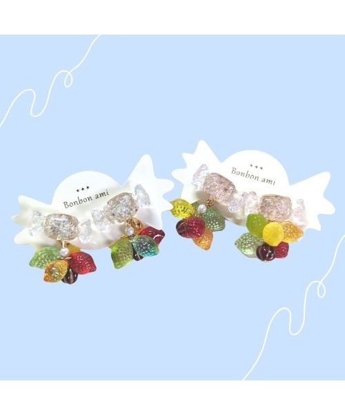 tone(トーン)の「【hazeleyes】小粒のカラフルキャンディイヤリング(Bonbonami ボンボンアミ)(MA)(イヤリング・レディース・グリーン/ピンク・FREE)」の7枚目の写真