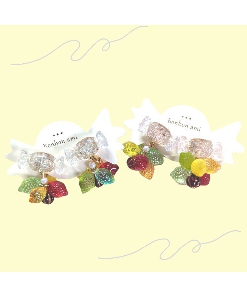 tone(トーン)の「【hazeleyes】小粒のカラフルキャンディイヤリング(Bonbonami ボンボンアミ)(MA)(イヤリング・レディース・グリーン/ピンク・FREE)」の12枚目の写真