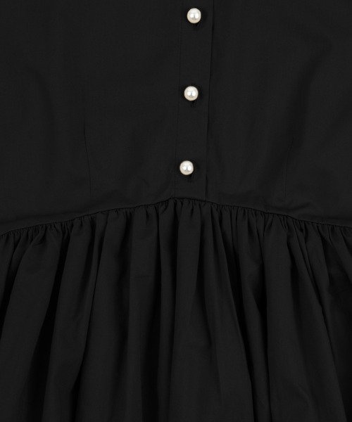 PUNYUS（プニュズ）の「パールボタンシャツワンピース（シャツワンピース・レディース・ブラック/グレー・1/2/3/4）」の7枚目の写真