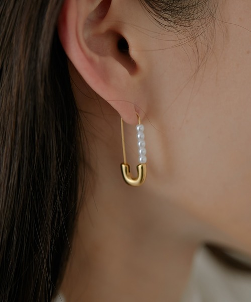 ear PAPILLONNER（イアパピヨネ）の「《WEB限定金属アレルギー対応》ステンレスパールピンピアス（ピアス（両耳用）・レディース・シルバー/ゴールド・FREE）」の8枚目の写真