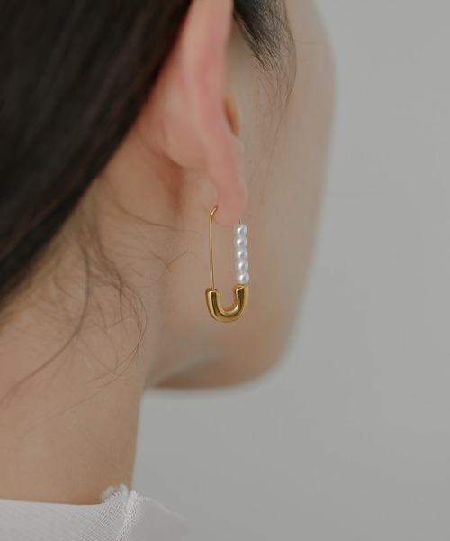 ear PAPILLONNER（イアパピヨネ）の「《WEB限定金属アレルギー対応》ステンレスパールピンピアス（ピアス（両耳用）・レディース・シルバー/ゴールド・FREE）」の5枚目の写真