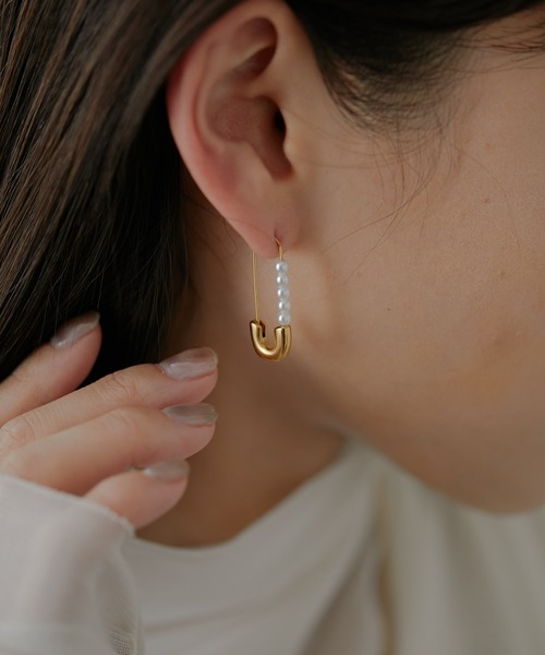 ear PAPILLONNER（イアパピヨネ）の「《WEB限定金属アレルギー対応》ステンレスパールピンピアス（ピアス（両耳用）・レディース・シルバー/ゴールド・FREE）」の15枚目の写真