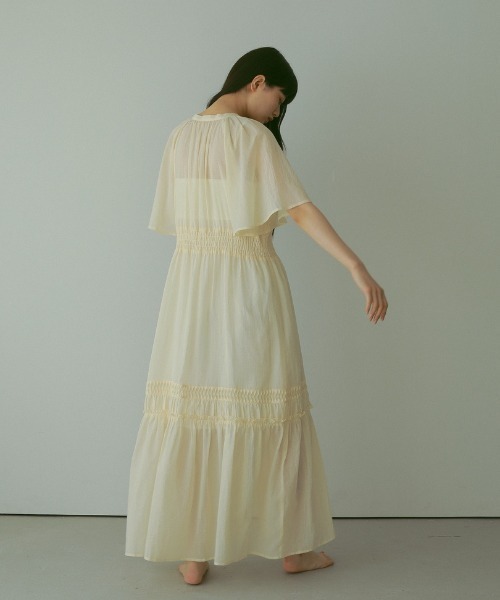 【美品】YANUK×CASA FLINE シャーリング2wayドレス CASA FLINE（カーサフライン）の「【YANUK×CASA FLINE
