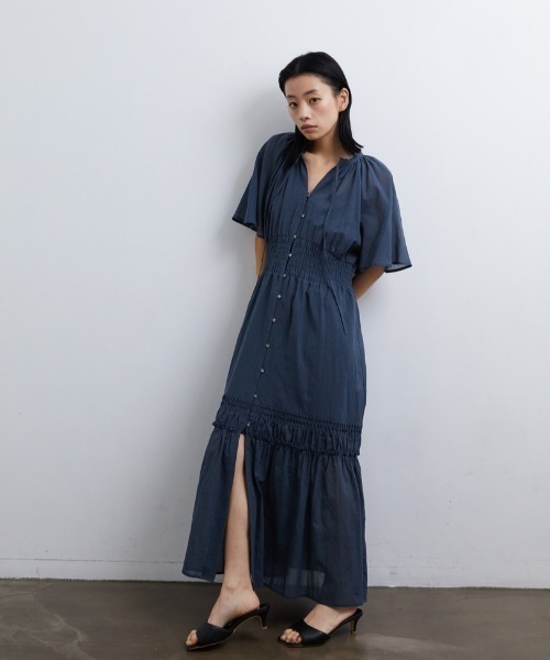 【美品】YANUK×CASA FLINE シャーリング2wayドレス CASA FLINE（カーサフライン）の「【YANUK×CASA FLINE
