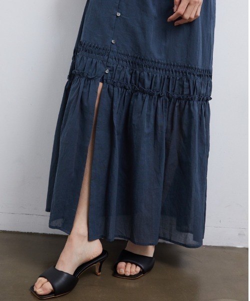 【美品】YANUK×CASA FLINE シャーリング2wayドレス CASA FLINE（カーサフライン）の「【YANUK×CASA FLINE