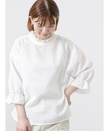 Lugnoncure | 袖ボリュームストライプブラウス(シャツ/ブラウス)