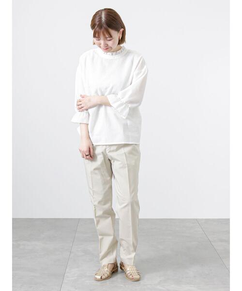 Lugnoncure（ルノンキュール）の「袖ボリュームストライプブラウス（シャツ/ブラウス・レディース・オフホワイト/ブルー/ネイビー・ﾌﾘ-）」の12枚目の写真