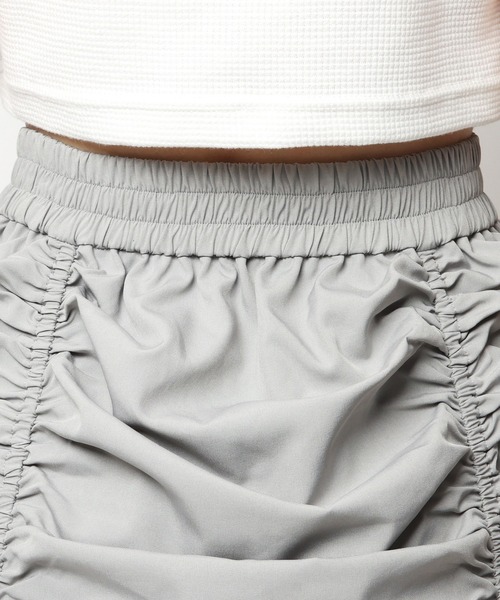 SPIRALGIRL（スパイラルガール）の「ギャザータイトスカート（スカート・レディース・ホワイト/グレー・FREE）」の8枚目の写真