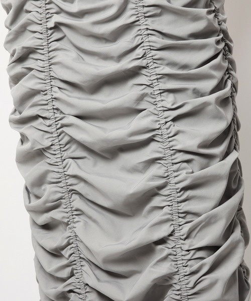 SPIRALGIRL（スパイラルガール）の「ギャザータイトスカート（スカート・レディース・ホワイト/グレー・FREE）」の7枚目の写真