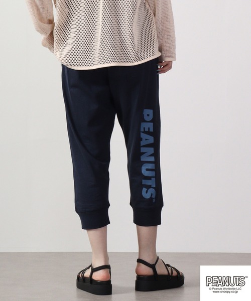 PEANUTS(ピーナッツ)の「PEANUTS スヌーピー クロップド パンツ(その他パンツ・レディース・ブラック/グレー系その他/ブラック系その他/杢グレー/ネイビー系/ネイビー・M/L/LL)」の9枚目の写真