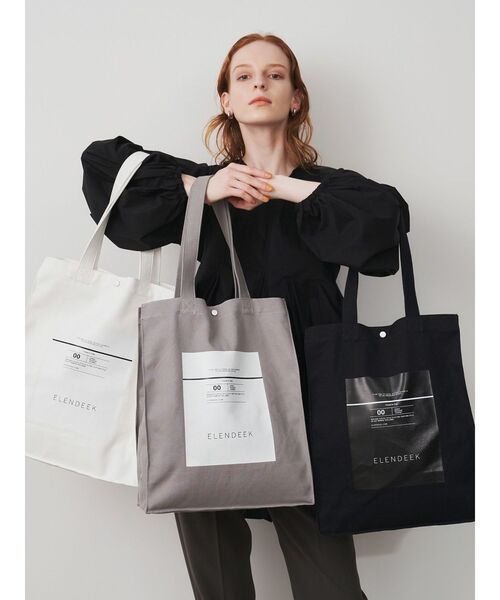 ELENDEEK（エレンディーク）の「キャンバスプリントトートバッグ