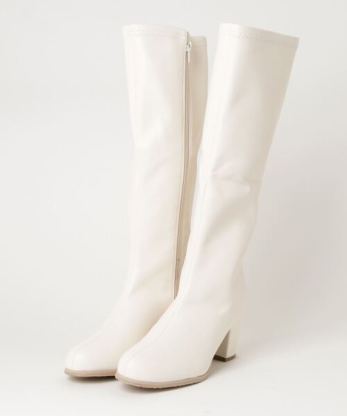LibertyDoll(リバティードール)の「LibertyDoll/ラウンドロングストレッチブーツ(9104)(ブーツ・レディース・ブラック系その他/ブラック/アイボリー・L/LL/S/M)」の8枚目の写真