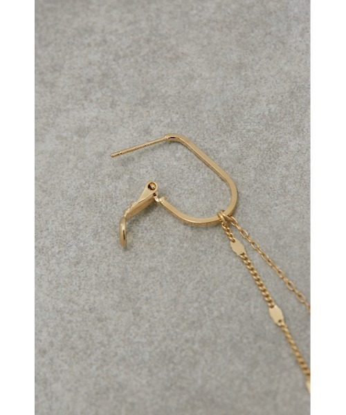 AZUL by moussy(アズールバイマウジー)の「TASSEL BEADS CHAIN EARRINGS/タッセルビーズチェーンピアス(ピアス(両耳用)・レディース・グリーン系その他/オレンジ系その他・FREE)」の10枚目の写真
