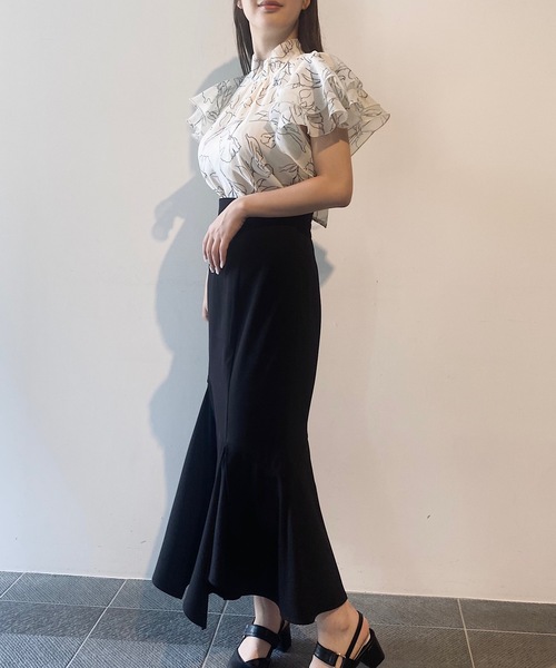 NOMAE（ノーマエ）の「フリルリボンシアーブラウス（シャツ/ブラウス・レディース・ベージュ系その他/ピンク系その他/ブラック系その他/ホワイト・FREE）」の11枚目の写真