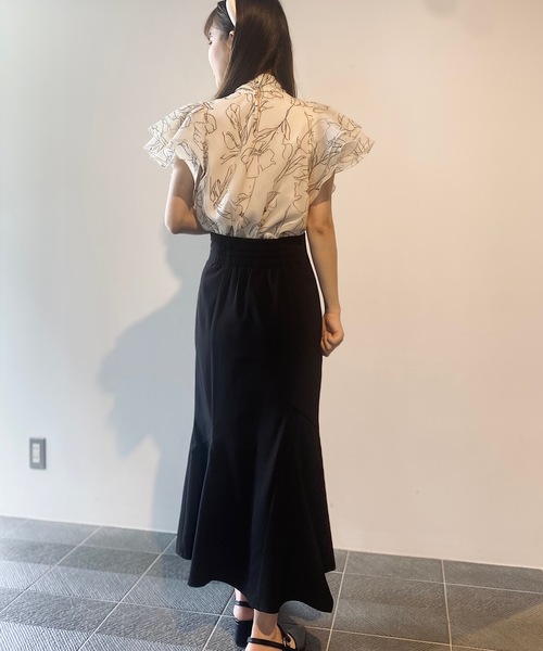 NOMAE（ノーマエ）の「フリルリボンシアーブラウス（シャツ/ブラウス・レディース・ベージュ系その他/ピンク系その他/ブラック系その他/ホワイト・FREE）」の20枚目の写真