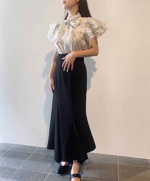 NOMAE（ノーマエ）の「フリルリボンシアーブラウス（シャツ/ブラウス・レディース・ベージュ系その他/ピンク系その他/ブラック系その他/ホワイト・FREE）」の17枚目の写真