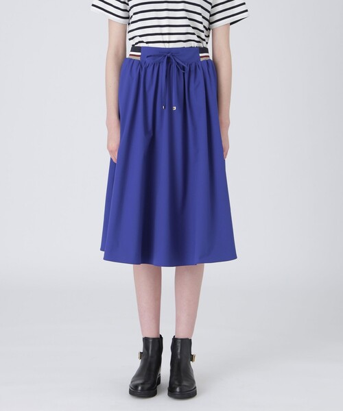 【状態良好】ブルーレーベルクレストブリッジ☆配色ラインリブギャザースカート BLUE LABEL CRESTBRIDGE（ブルーレーベルクレストブリッジ）の
