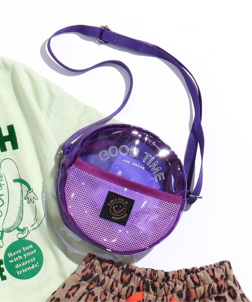 BREEZE（ブリーズ）の「カラーサコッシュ（ショルダーバッグ・キッズ・オレンジ/パープル/ライム・FREE）」の2枚目の写真