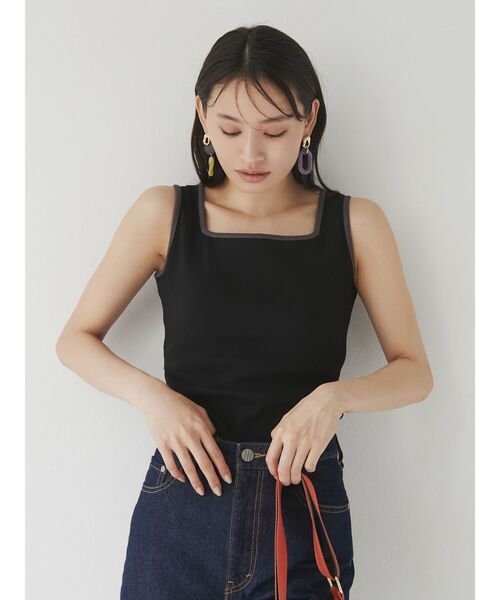 MURUA（ムルーア）の「バックカットスクエアタンク（タンクトップ・レディース・ブラック/ブルー・FREE）」の6枚目の写真