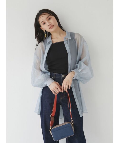 MURUA（ムルーア）の「バックカットスクエアタンク（タンクトップ・レディース・ブラック/ブルー・FREE）」の3枚目の写真