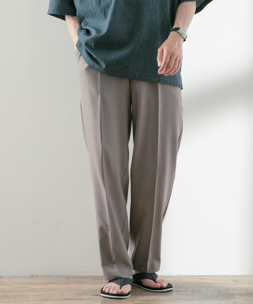 ITEMS URBANRESEARCH(アイテムズ アーバンリサーチ)の「『イージーケア』マシンウォッシャブル サマースラックス(スラックス・メンズ・グレー/ネイビー/チャコールグレー・LARGE/MEDIUM)」の1枚目の写真