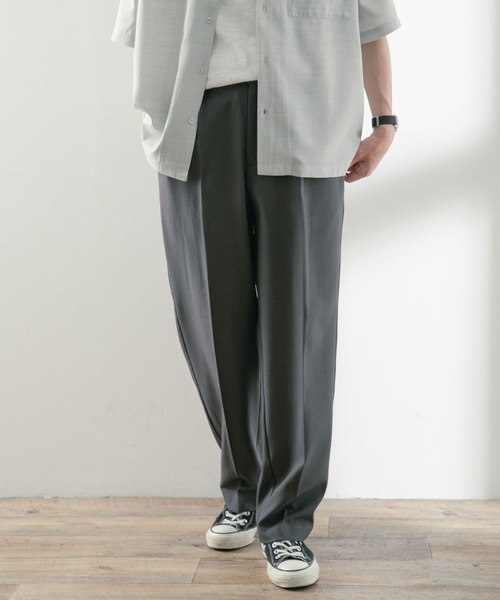 ITEMS URBANRESEARCH(アイテムズ アーバンリサーチ)の「『イージーケア』マシンウォッシャブル サマースラックス(スラックス・メンズ・グレー/ネイビー/チャコールグレー・LARGE/MEDIUM)」の5枚目の写真