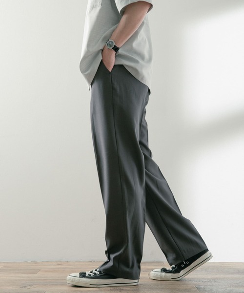 ITEMS URBANRESEARCH(アイテムズ アーバンリサーチ)の「『イージーケア』マシンウォッシャブル サマースラックス(スラックス・メンズ・グレー/ネイビー/チャコールグレー・LARGE/MEDIUM)」の6枚目の写真