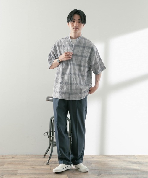 ITEMS URBANRESEARCH(アイテムズ アーバンリサーチ)の「『イージーケア』マシンウォッシャブル サマースラックス(スラックス・メンズ・グレー/ネイビー/チャコールグレー・LARGE/MEDIUM)」の12枚目の写真
