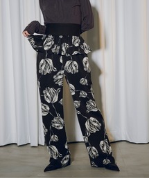 Scattered flowers ペプラムストレートパンツ