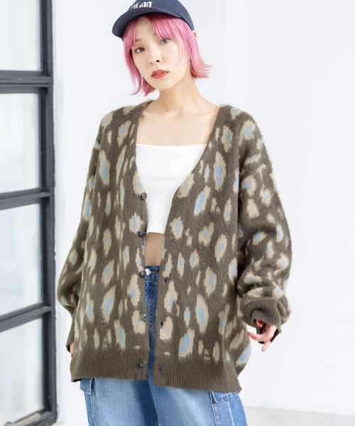 PBLIM(ページボーイリム)の「PBLIM/ルーズシャギーカーデ(カーディガン/ボレロ・レディース・ネイビー系/サックスブルー系/レッド系その他/イエロー系その他・FREE)」の2枚目の写真